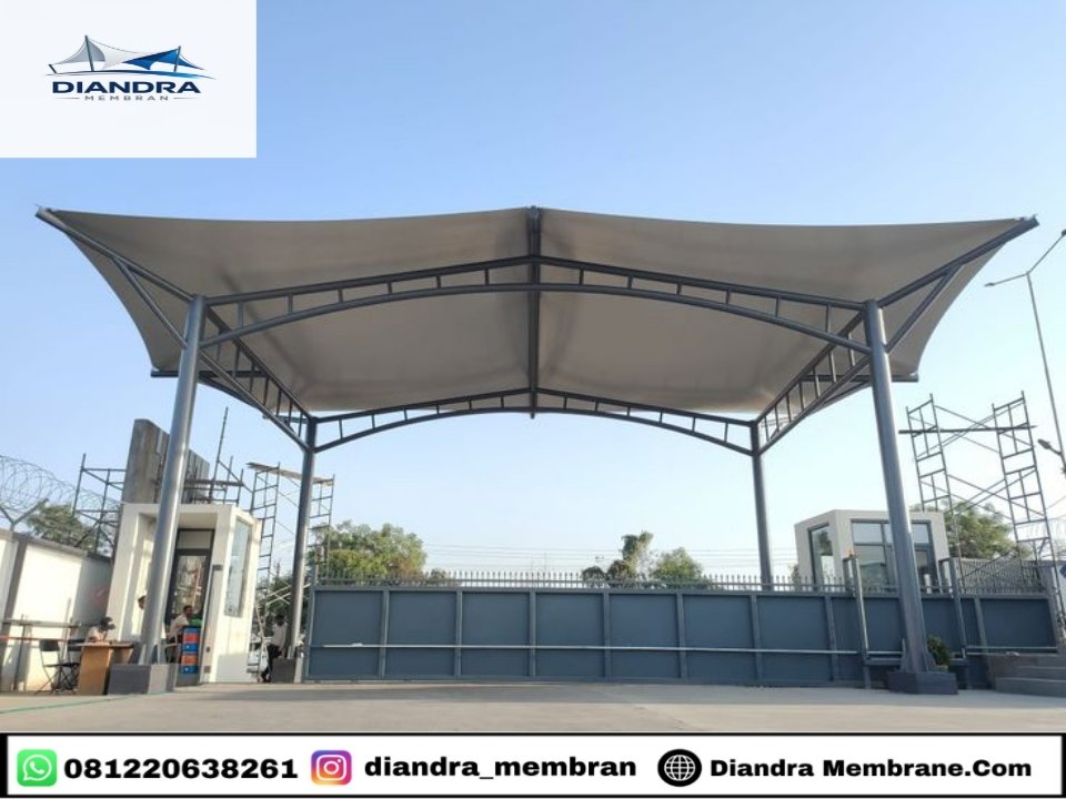 Kanopi Membrane Komersial Depok - Area Bisnis dan Ruko Modern