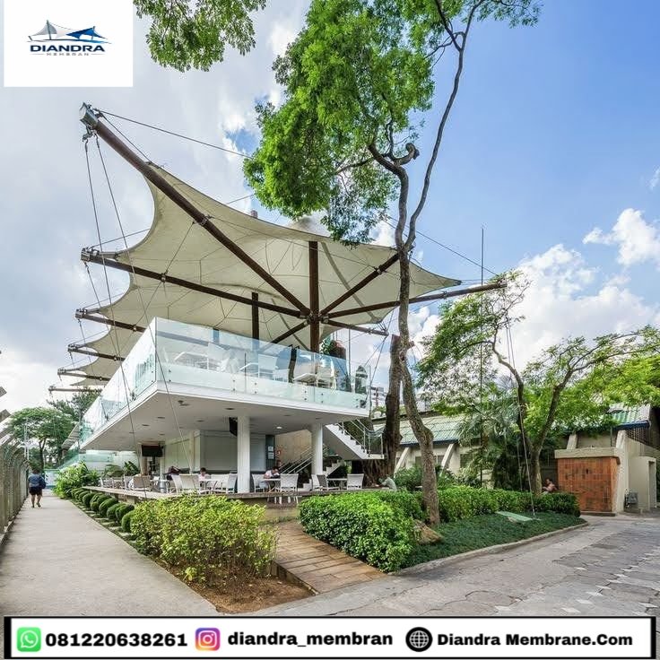 Kanopi Membrane Cafe Modern Berkualitas Premium