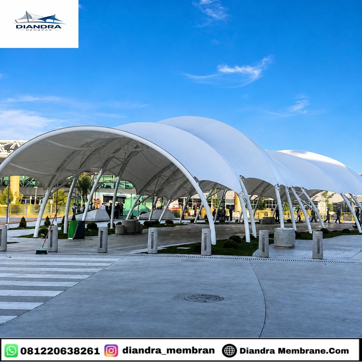 Kanopi Membrane modern minimalis di Jakarta