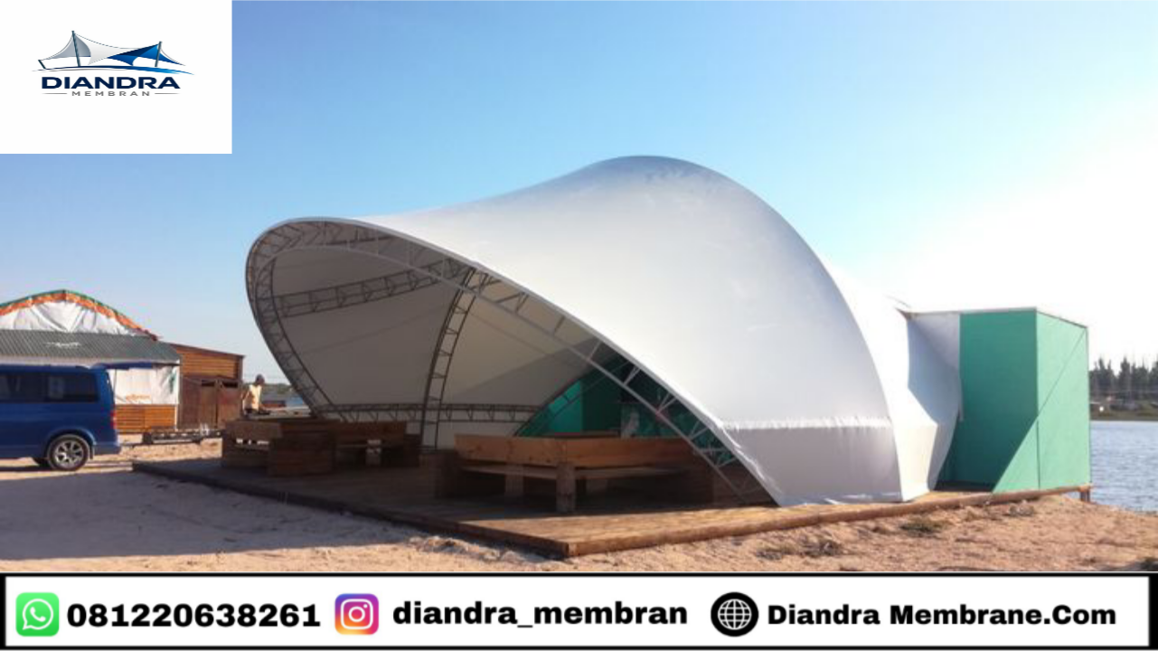 Tenda Membrane Komersial - Kanopi Membrane untuk Area Publik dan Bisnis