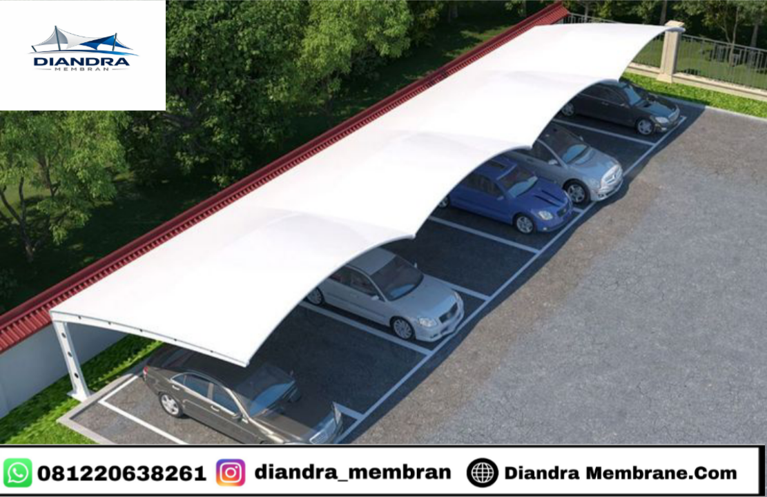Kanopi membrane parkiran modern premium