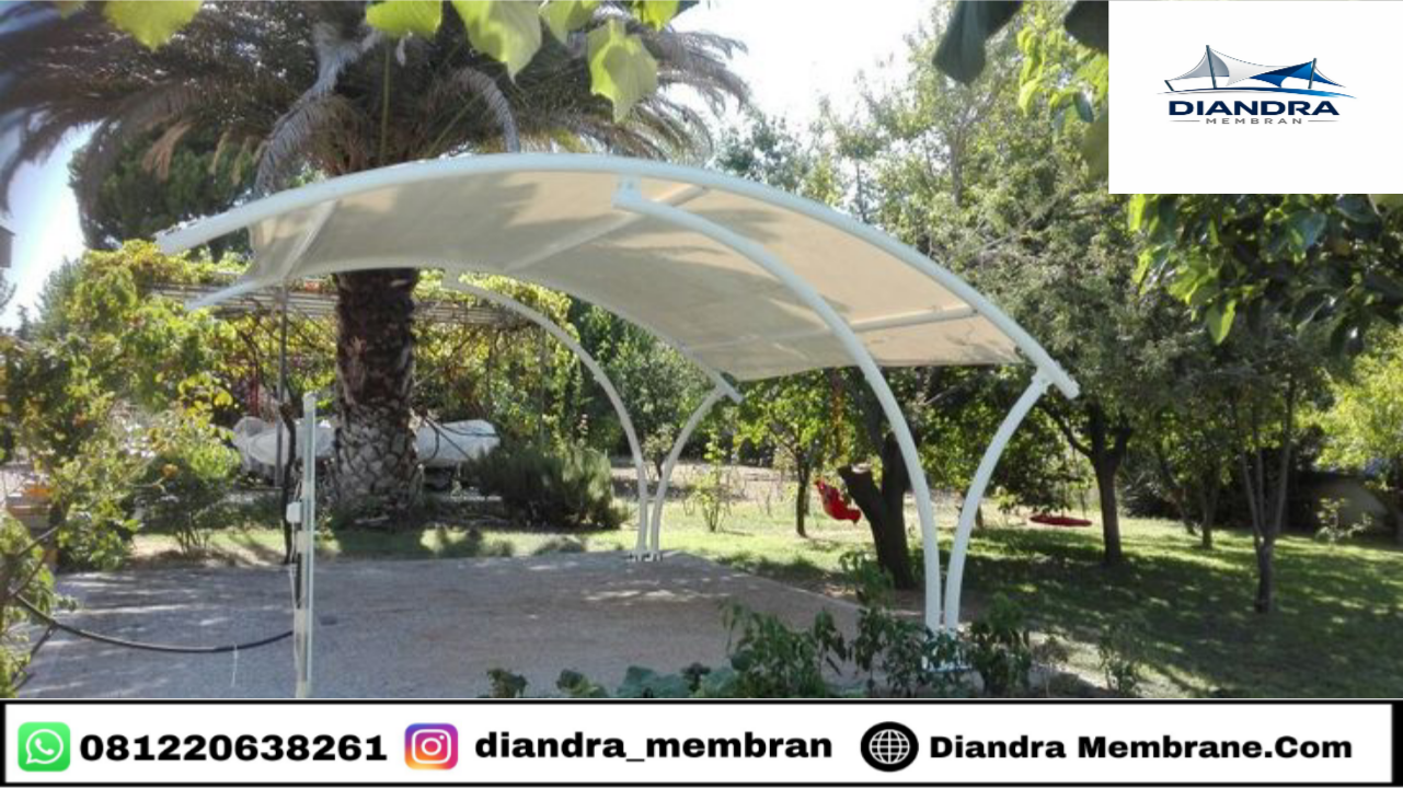 Pemasangan kanopi membrane Jakarta Timur oleh tim profesional Diandra Membrane