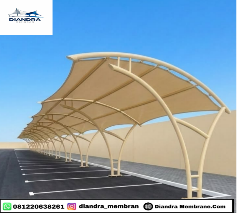 Desain membrane Jakarta modern aesthetic untuk kanopi dan atap tensile membrane