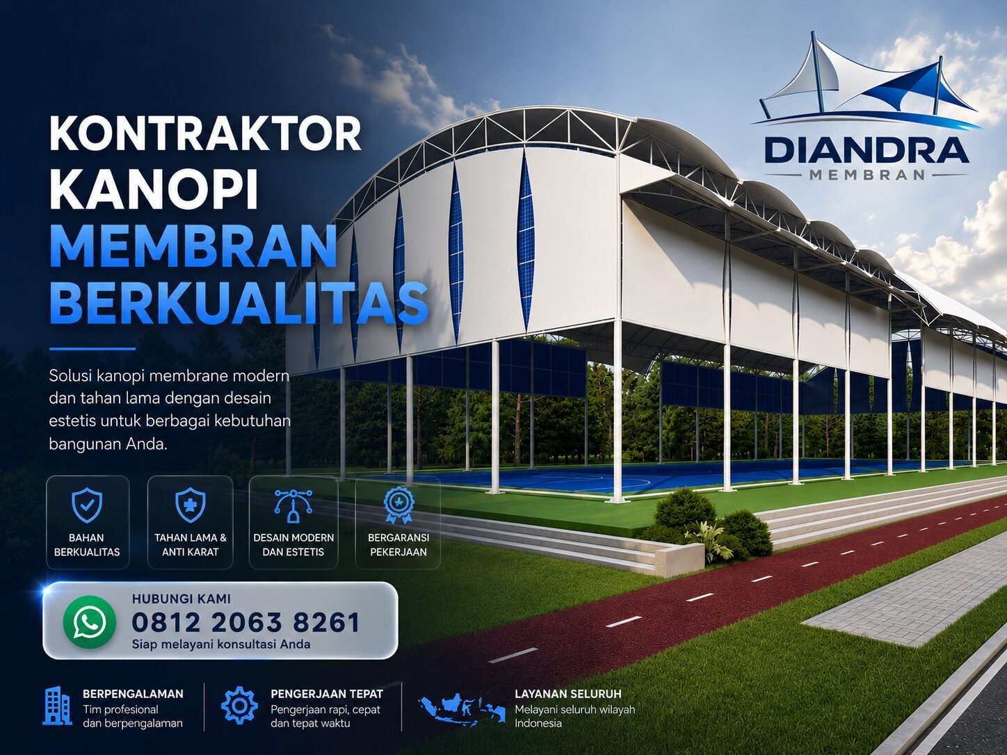 Kontraktor Kanopi Membran Profesional Terpercaya