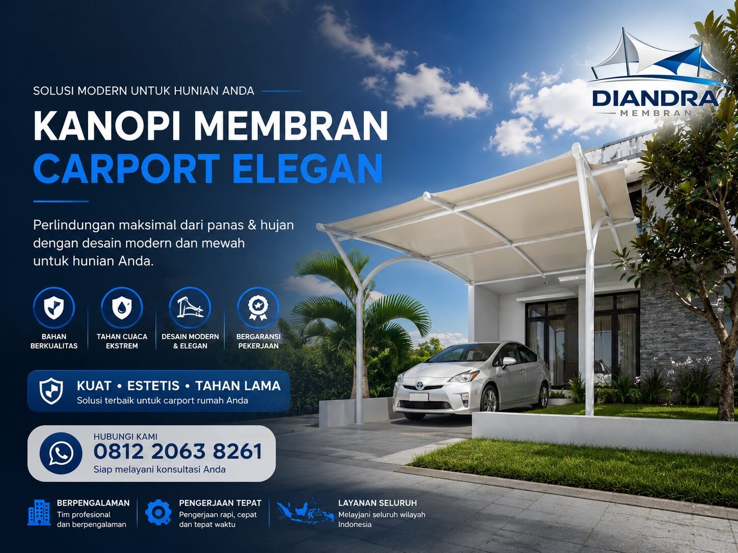 Carport Membran Minimalis