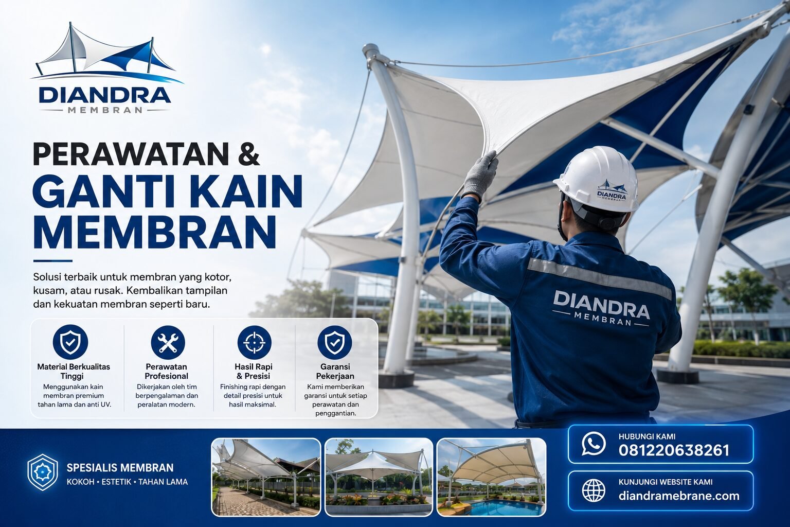 Jasa Penggantian Kanopi Membrane Profesional