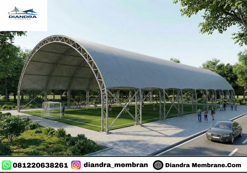 Kanopi membrane parkiran gedung Jakarta Selatan - Diandra Membrane