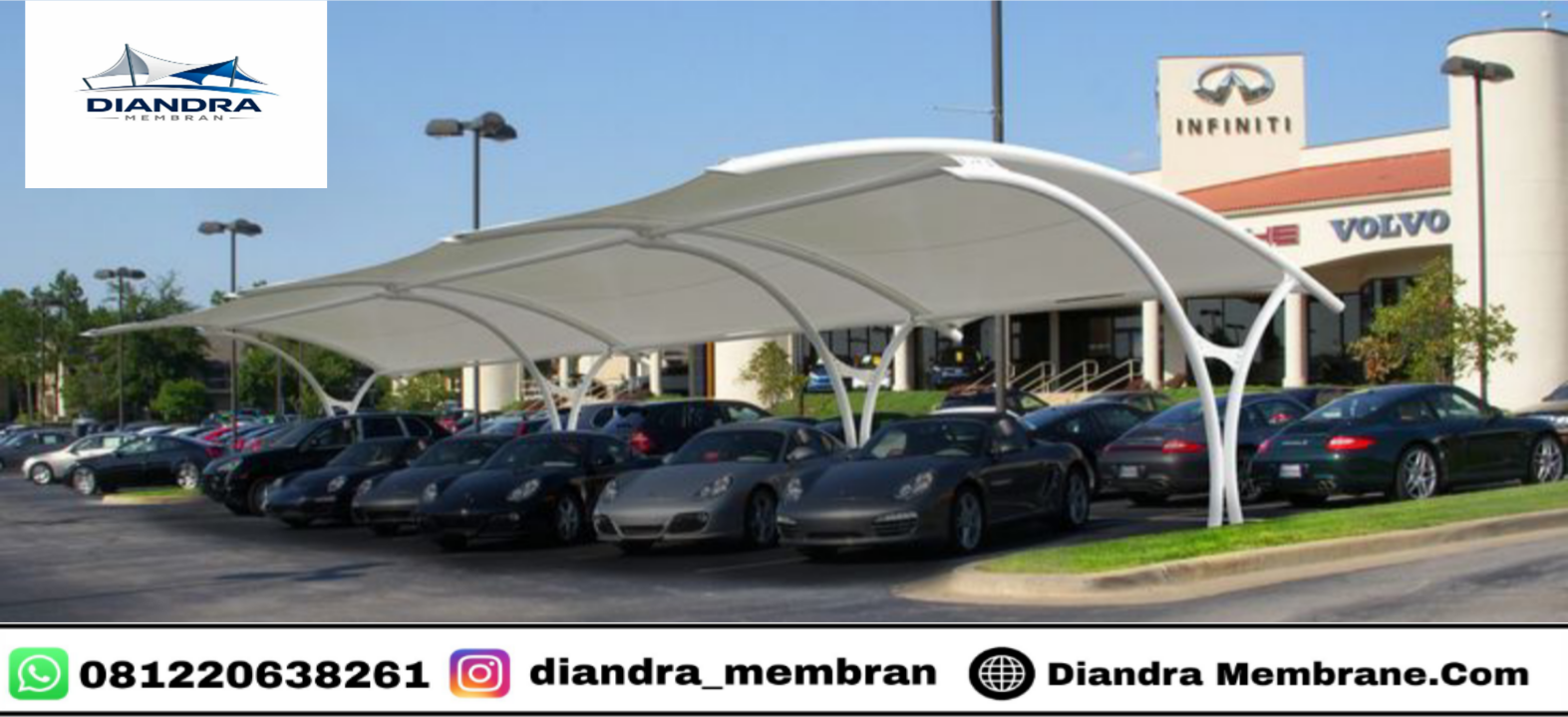Proses Konstruksi Rangka Besi Atap Membrane Cianjur
